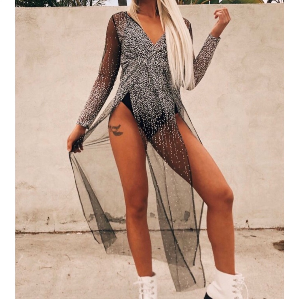 Sparkle mesh dress